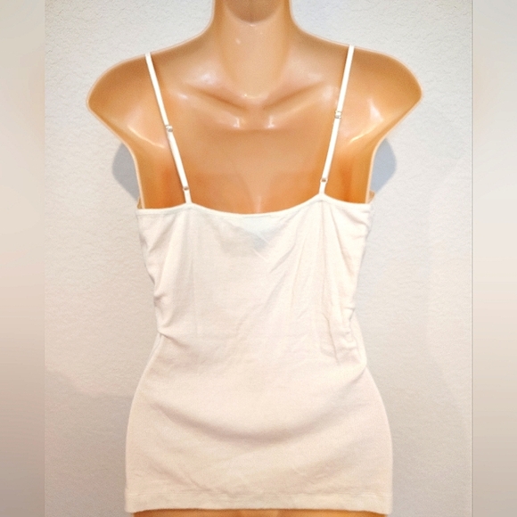 Worthington Stretch Cream Ribbed Lace Camisole - Picture 3 of 4